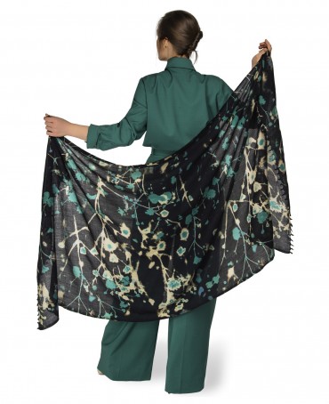 Палантин Женский W40-FLEUR.SAUVAGE/NOIR